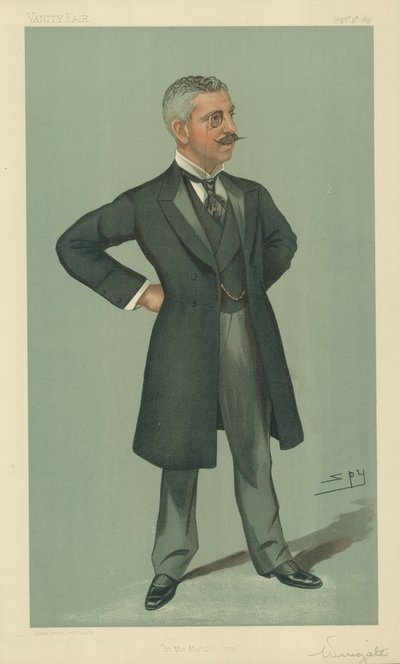 Kolonel Francis Reginald Wingate, In het kamp van de Madhi, 9 september 1897, Vanity Fair cartoon door Leslie Matthew Ward